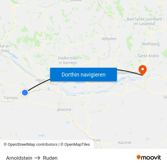 Arnoldstein to Ruden map