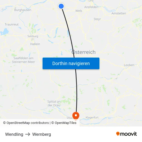 Wendling to Wernberg map