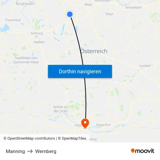 Manning to Wernberg map