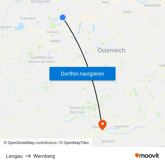 Lengau to Wernberg map