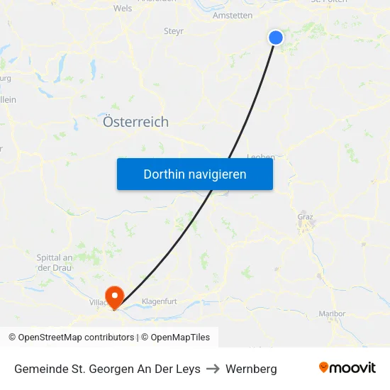 Gemeinde St. Georgen An Der Leys to Wernberg map