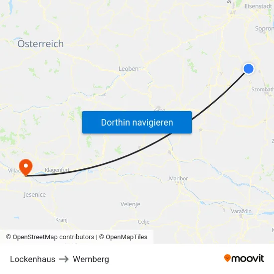 Lockenhaus to Wernberg map