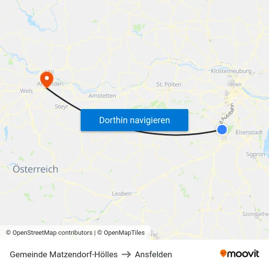 Gemeinde Matzendorf-Hölles to Ansfelden map