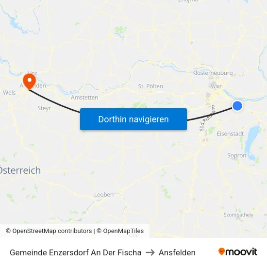 Gemeinde Enzersdorf An Der Fischa to Ansfelden map