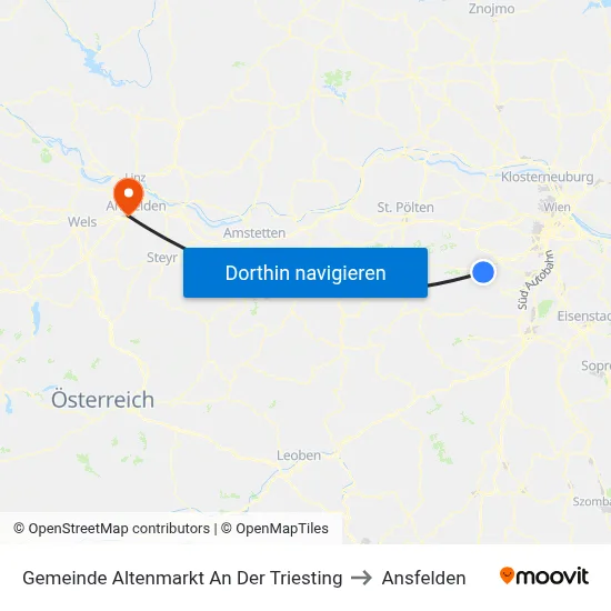 Gemeinde Altenmarkt An Der Triesting to Ansfelden map