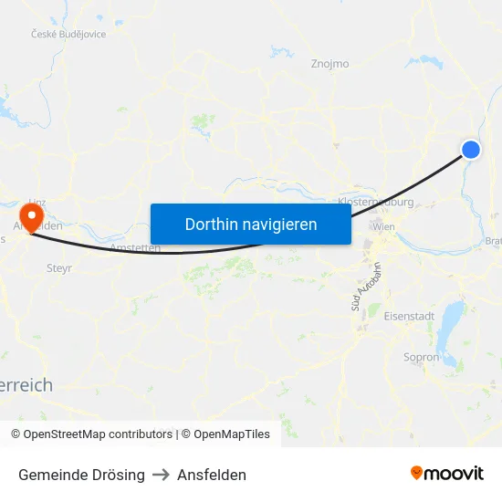 Gemeinde Drösing to Ansfelden map