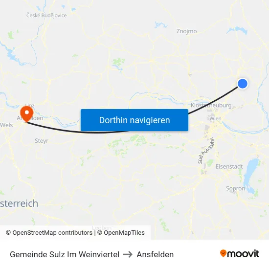 Gemeinde Sulz Im Weinviertel to Ansfelden map