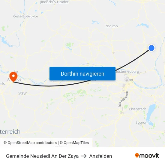 Gemeinde Neusiedl An Der Zaya to Ansfelden map