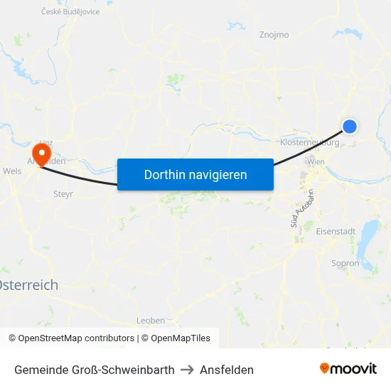 Gemeinde Groß-Schweinbarth to Ansfelden map