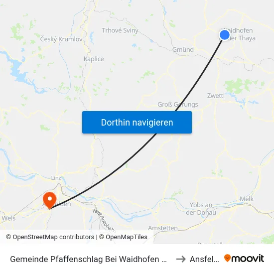 Gemeinde Pfaffenschlag Bei Waidhofen An Der Thaya to Ansfelden map