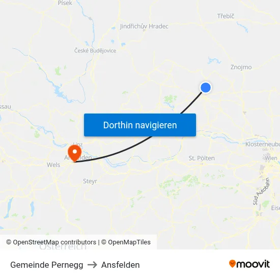 Gemeinde Pernegg to Ansfelden map