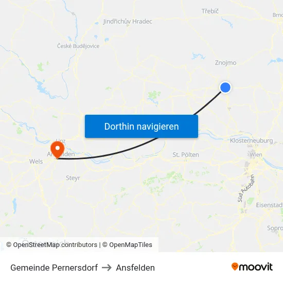 Gemeinde Pernersdorf to Ansfelden map