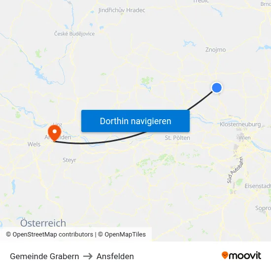 Gemeinde Grabern to Ansfelden map