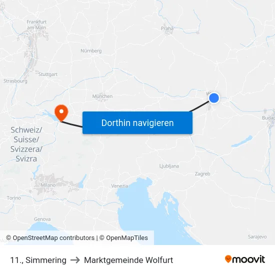 11., Simmering to Marktgemeinde Wolfurt map