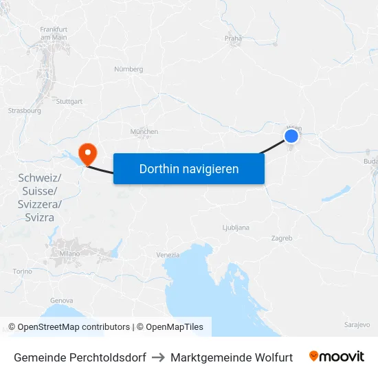 Gemeinde Perchtoldsdorf to Marktgemeinde Wolfurt map