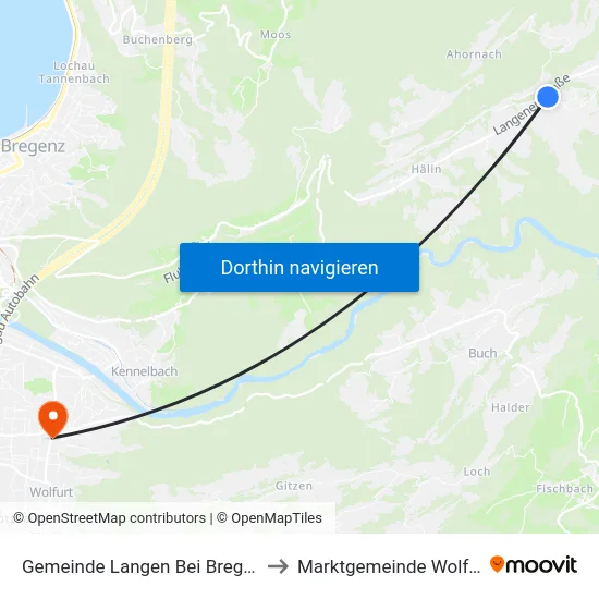 Gemeinde Langen Bei Bregenz to Marktgemeinde Wolfurt map