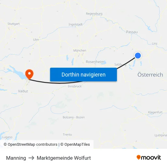 Manning to Marktgemeinde Wolfurt map