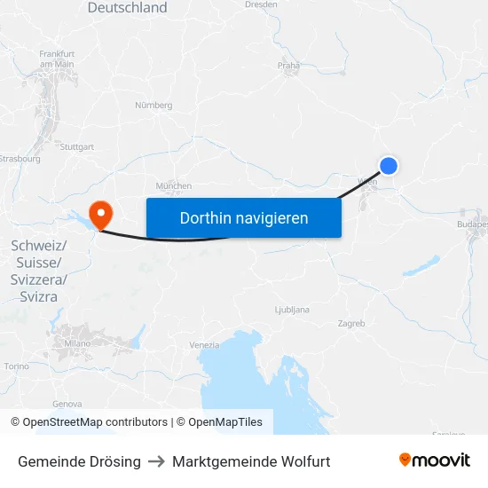 Gemeinde Drösing to Marktgemeinde Wolfurt map