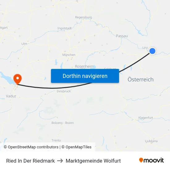 Ried In Der Riedmark to Marktgemeinde Wolfurt map