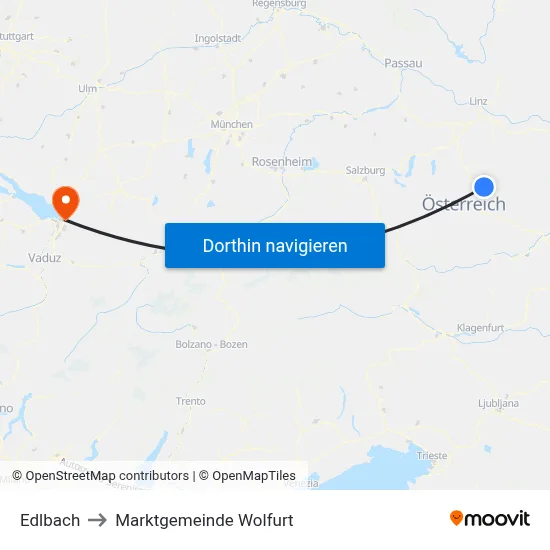 Edlbach to Marktgemeinde Wolfurt map