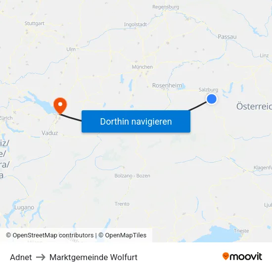 Adnet to Marktgemeinde Wolfurt map