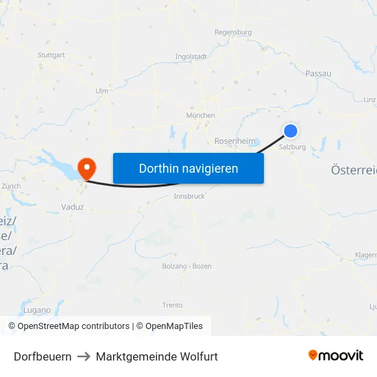 Dorfbeuern to Marktgemeinde Wolfurt map