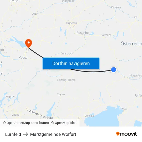 Lurnfeld to Marktgemeinde Wolfurt map