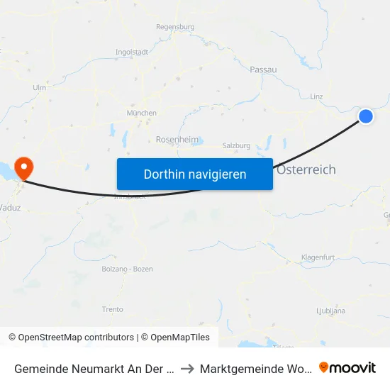 Gemeinde Neumarkt An Der Ybbs to Marktgemeinde Wolfurt map