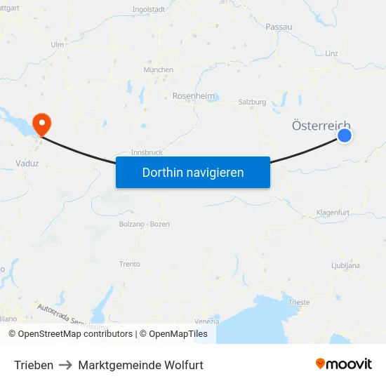 Trieben to Marktgemeinde Wolfurt map