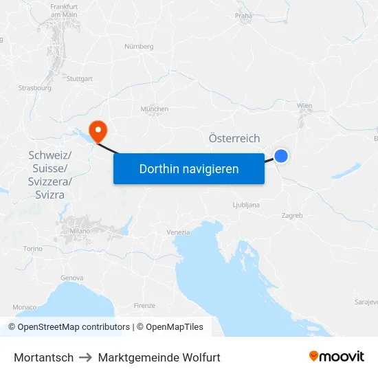Mortantsch to Marktgemeinde Wolfurt map