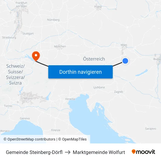 Gemeinde Steinberg-Dörfl to Marktgemeinde Wolfurt map