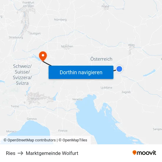 Ries to Marktgemeinde Wolfurt map