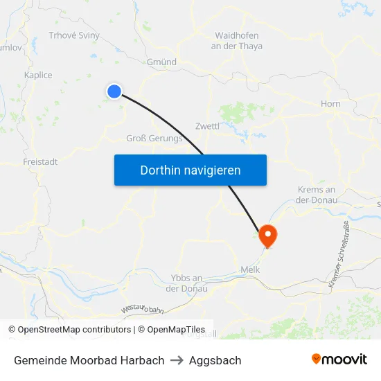 Gemeinde Moorbad Harbach to Aggsbach map