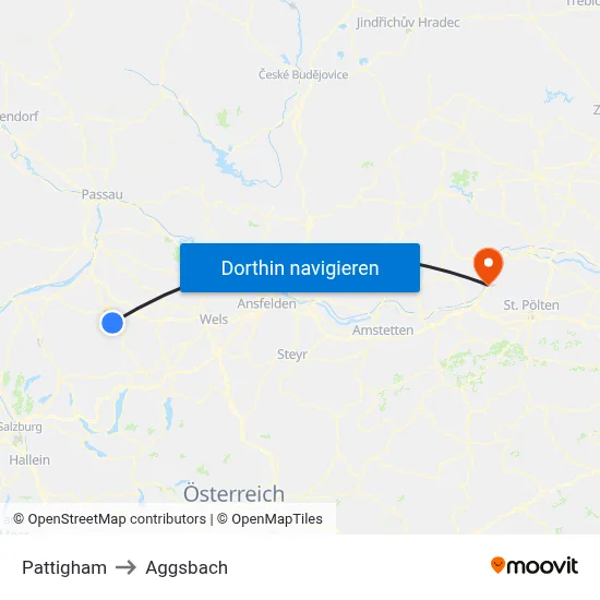 Pattigham to Aggsbach map