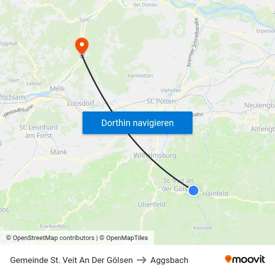 Gemeinde St. Veit An Der Gölsen to Aggsbach map
