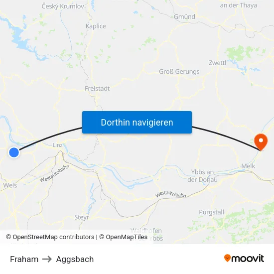 Fraham to Aggsbach map