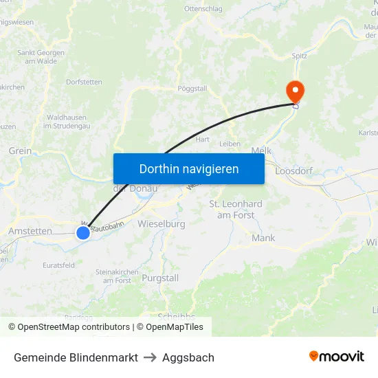 Gemeinde Blindenmarkt to Aggsbach map