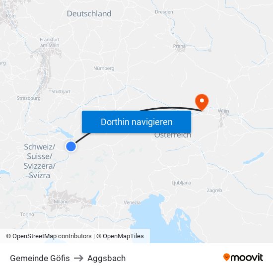 Gemeinde Göfis to Aggsbach map