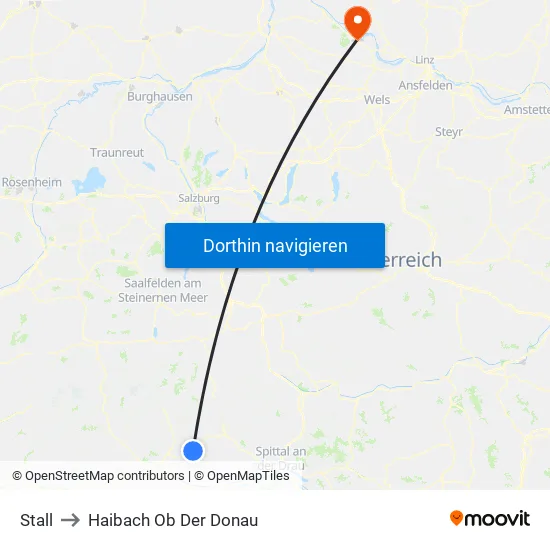 Stall to Haibach Ob Der Donau map