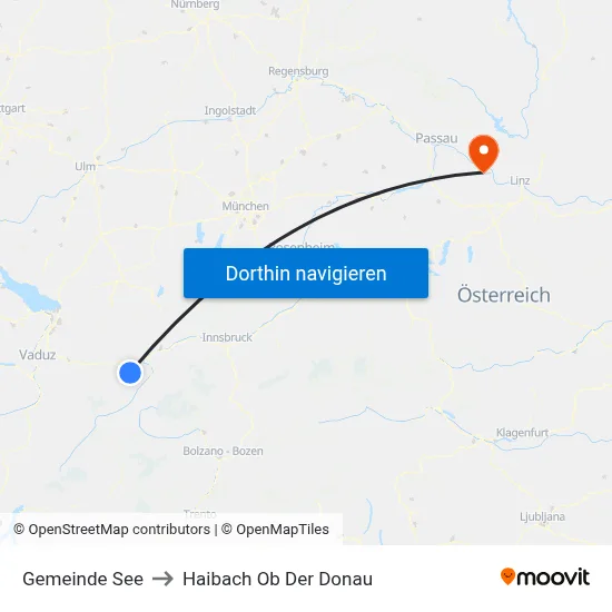 Gemeinde See to Haibach Ob Der Donau map