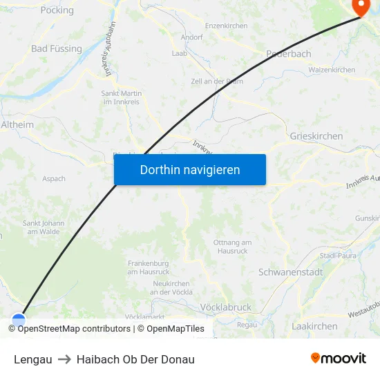 Lengau to Haibach Ob Der Donau map