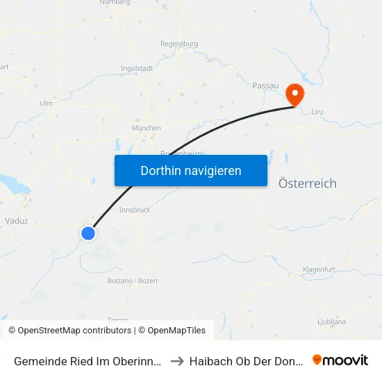 Gemeinde Ried Im Oberinntal to Haibach Ob Der Donau map
