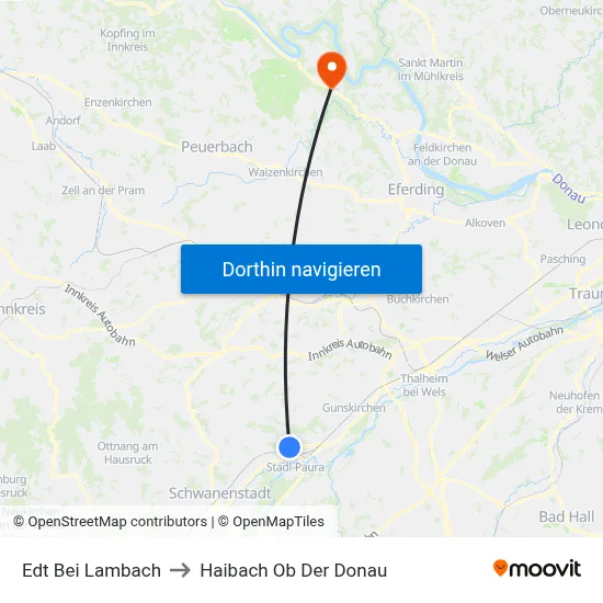 Edt Bei Lambach to Haibach Ob Der Donau map