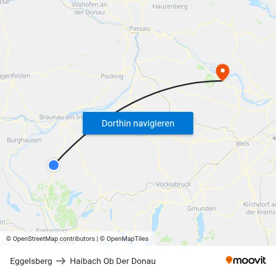 Eggelsberg to Haibach Ob Der Donau map