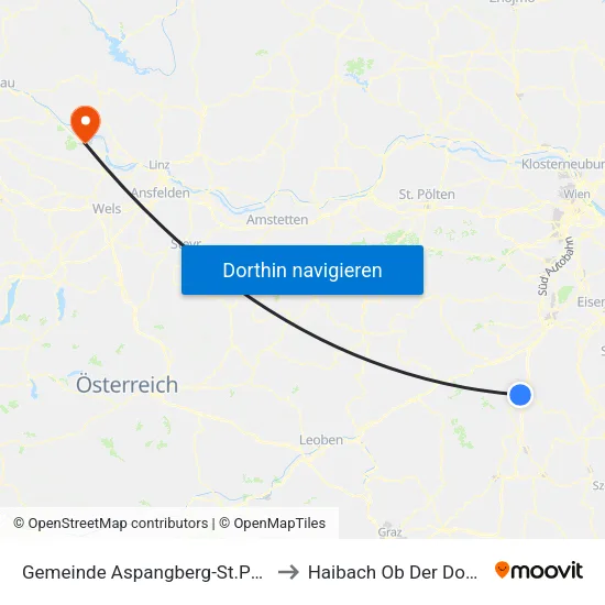 Gemeinde Aspangberg-St.Peter to Haibach Ob Der Donau map