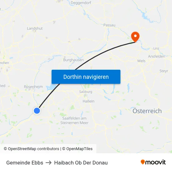Gemeinde Ebbs to Haibach Ob Der Donau map