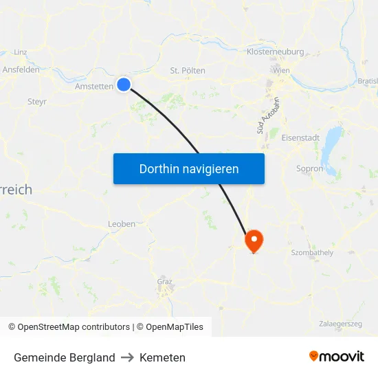 Gemeinde Bergland to Kemeten map