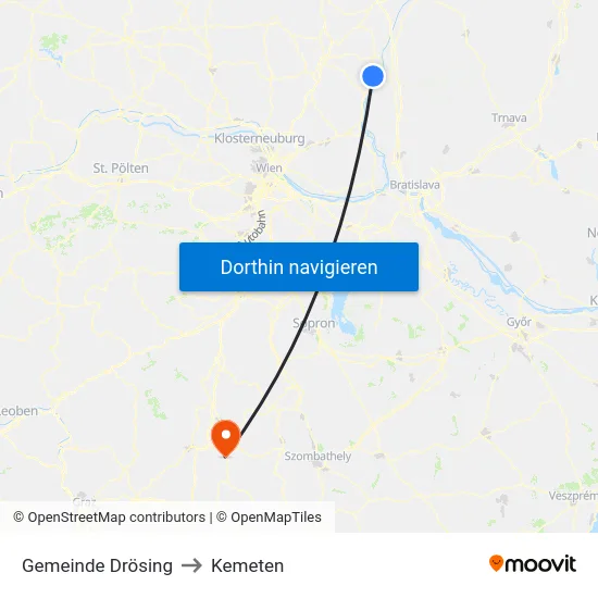 Gemeinde Drösing to Kemeten map