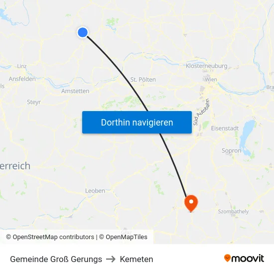 Gemeinde Groß Gerungs to Kemeten map