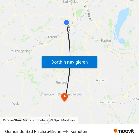 Gemeinde Bad Fischau-Brunn to Kemeten map